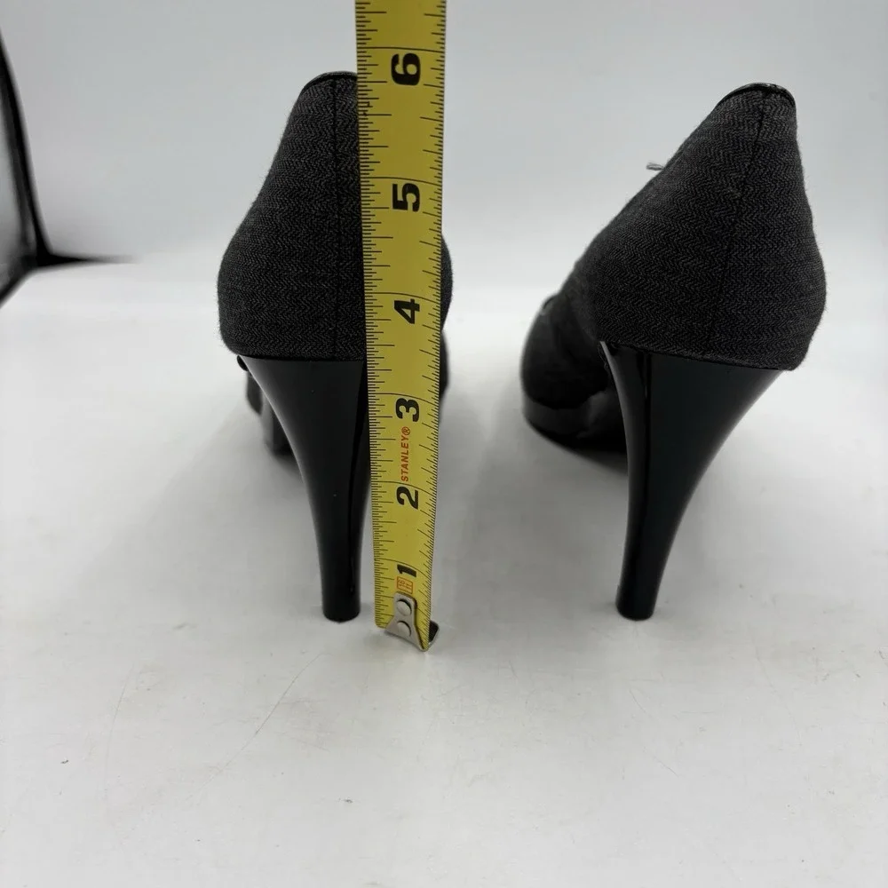 Nine West Shoes Womens Size 7.5 M Ashdown Charcoal Black Gray Heel Pumps‎